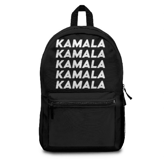 Kamala Harris Election 2024 White Typography Backpacks