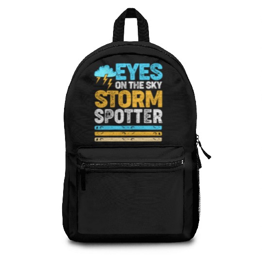 Retro Meteorologist Eyes On The Sky Strom Spotter Backpacks