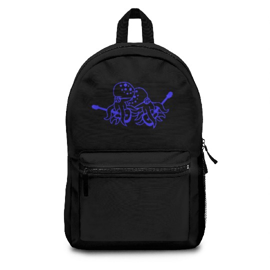 Two Cool Octopus Kraken Squid Guitar 2 Band Team Backpacks