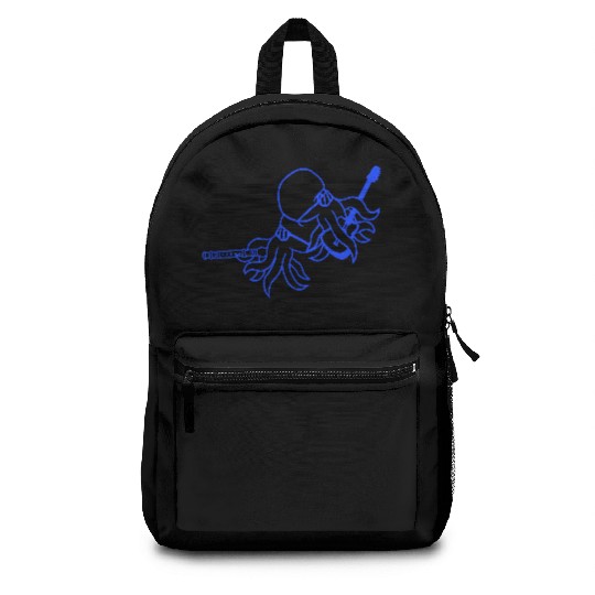 Two Octopus Kraken Squid Guitar Flute 2 Band Team Backpacks