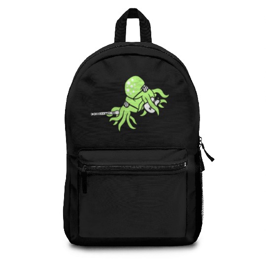 Two Octopus Kraken Squid Guitar Flute 2 Band Team Backpacks
