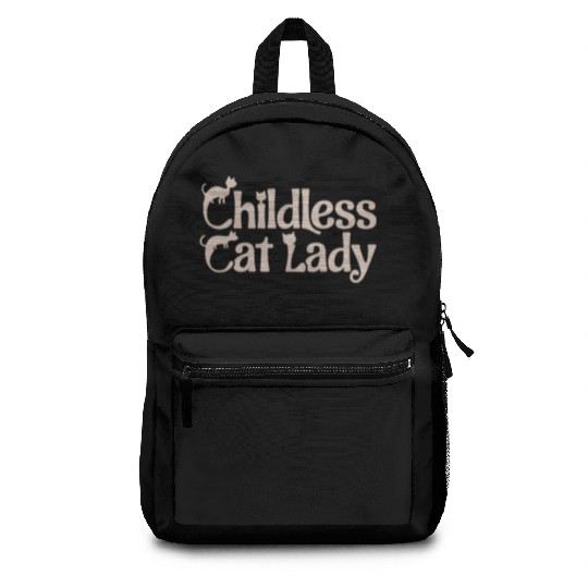 Childless Cat lady Kamala Harris Backpacks
