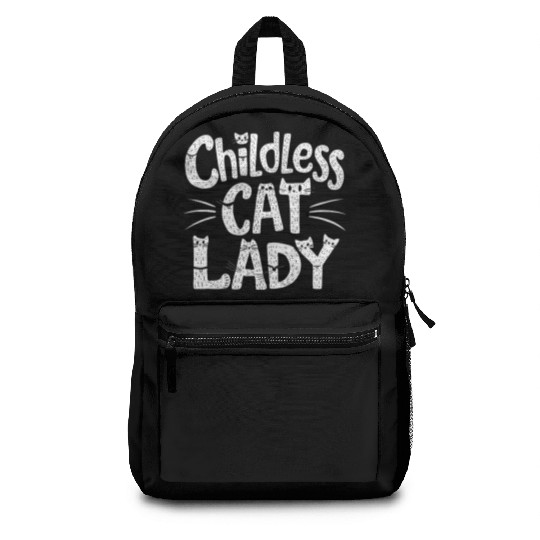 Childless Cat lady Kamala Harris Backpacks