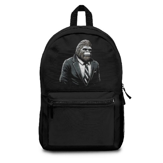 All Business Bigfoot - Funny Stylish Sasquatch Backpacks