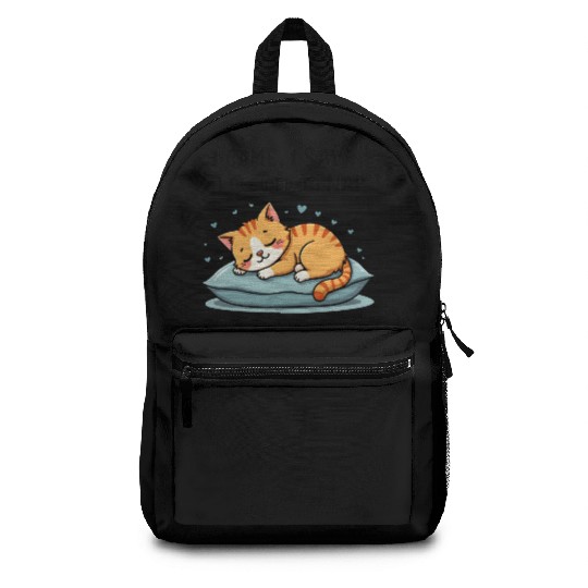 Cute Cat Nap Lover Funny Sleepy Naptime Humor Backpacks