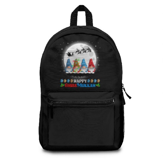 Happy Chrismukkah Gnomes Christmas Hanukkah Backpacks
