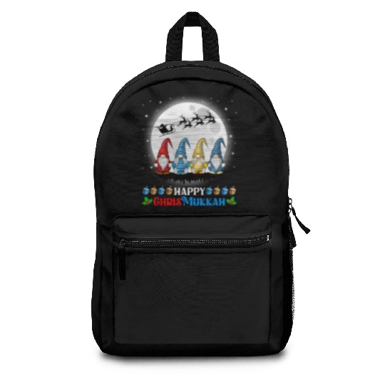 Happy Chrismukkah Gnomes Christmas Hanukkah Backpacks
