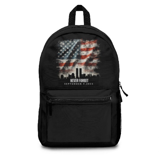 Never Forget September 11 2001 Memorial Day Flag Backpacks
