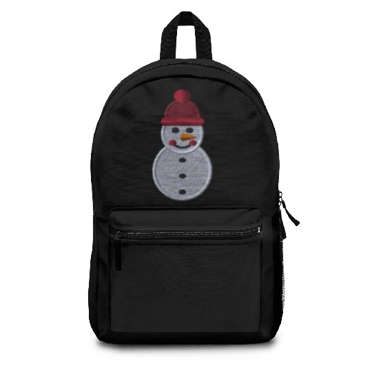 Snowman embroidered Backpacks