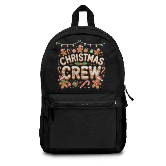 Gingerbread Christmas Crew with Candy and Gifts Backpacks