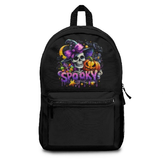 Halloween Spooky Season Witch Skeleton Backpacks