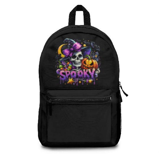 Halloween Spooky Season Witch Skeleton Backpacks