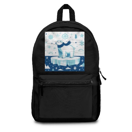 Polar Bear in Winter Wonderland Backpacks