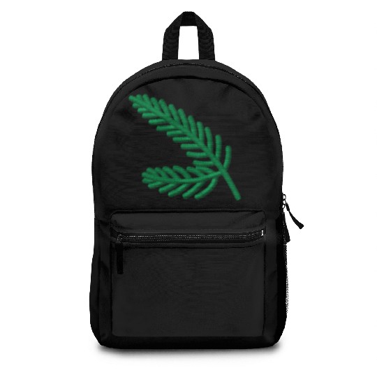 Fir branches embroidered Backpacks