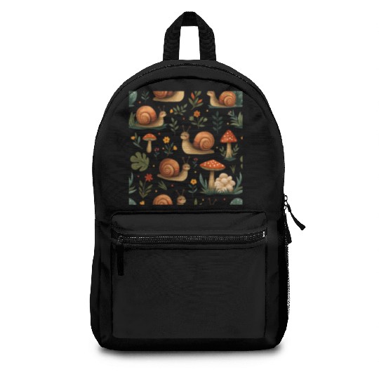 Charming Snails, Mushrooms, and Botanical Art Backpacks