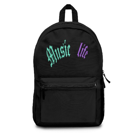 Music Is My Life Party Club Concert Sound Love Backpacks