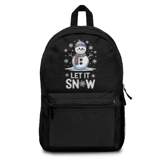 Let It Snow Snowman - Cute Winter Christmas 2024 Backpacks