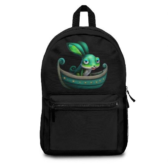 Green Rabbit in a Green Boat Backpacks