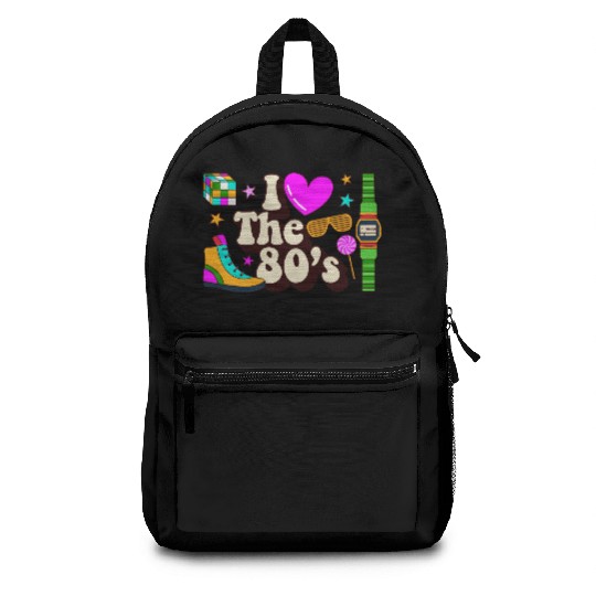 I Love the 80's in Skates Backpacks