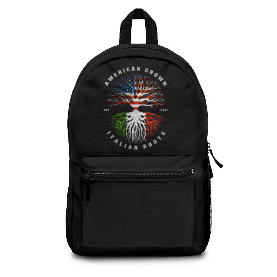 American Grown Italian Roots Italy Flag Backpacks