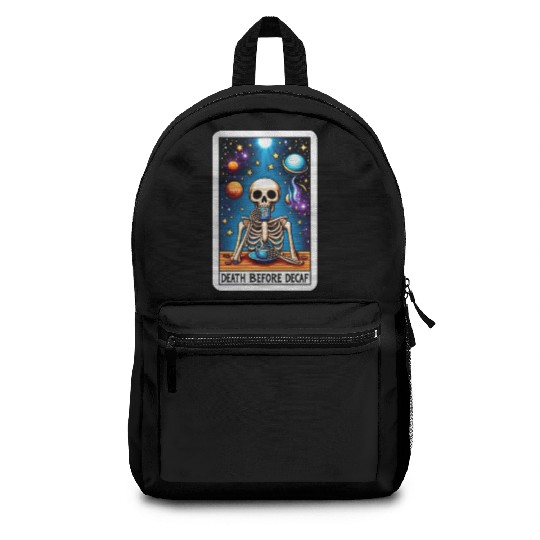 Tarot Card Collection - Death Before Decaf Backpacks