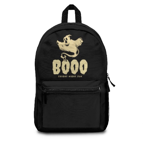 BOOO Fright Night Fun Ghost Halloween Backpacks