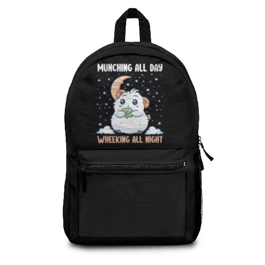 Guinea Pig Munching All Day, Wheeking All Night Backpacks