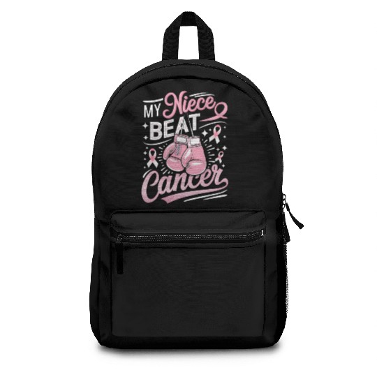 My Niece Beat Cancer Breast Cancer Awareness Backpacks