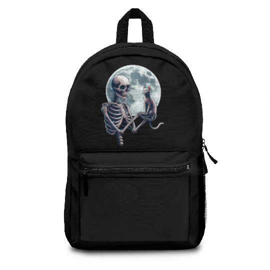 Skeleton Cat Halloween Backpacks
