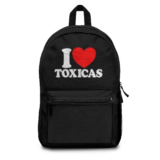 I Love Toxicas Red Heart Toxic Latinas Men'slove t Backpacks
