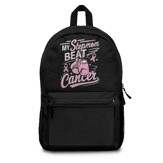 My Stepmom Beat Cancer Breast Cancer Awareness Backpacks