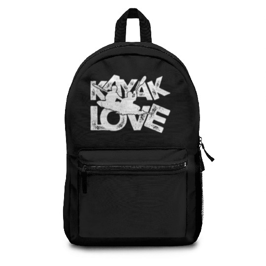 kayak love Backpacks