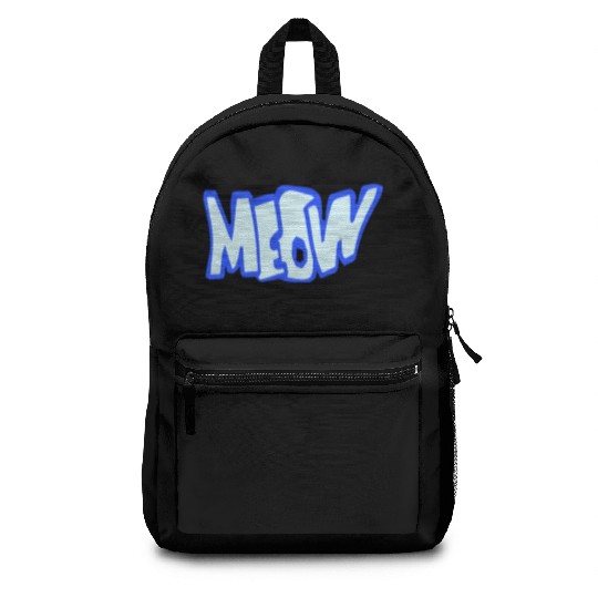 Funny Meow Cat Cartoon Text Quote Comic Letters Backpacks
