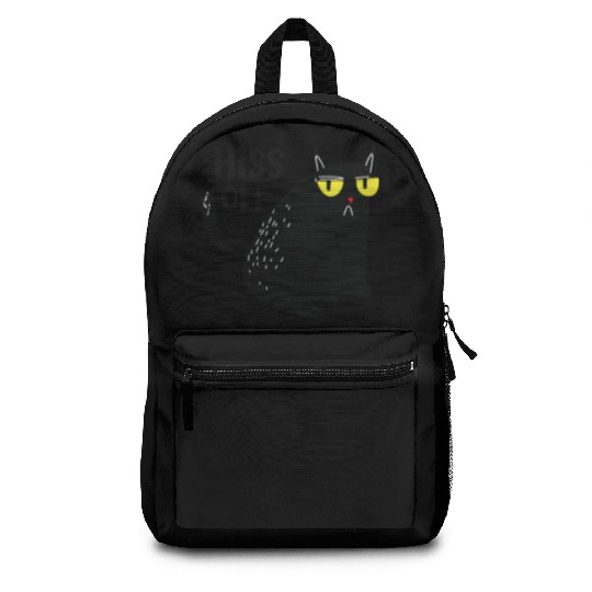 hiss off cat Backpacks