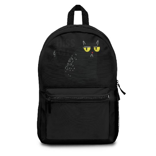 hiss off cat Backpacks