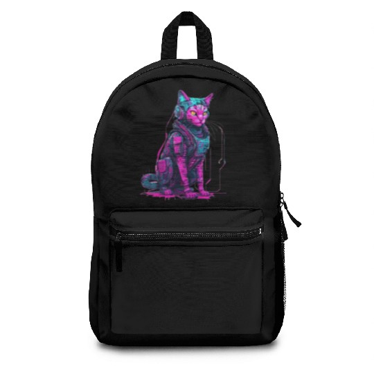 Cyber Warrior Cat Backpacks