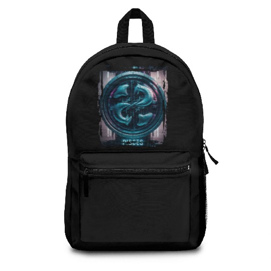 Zodiac sign Pisces in cyberpunk era Future Backpacks