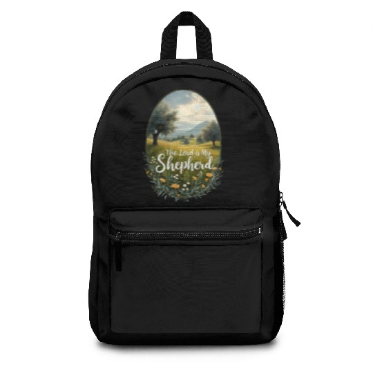 The Lord Is My Shepherd Peaceful Christian Artwork Backpacks