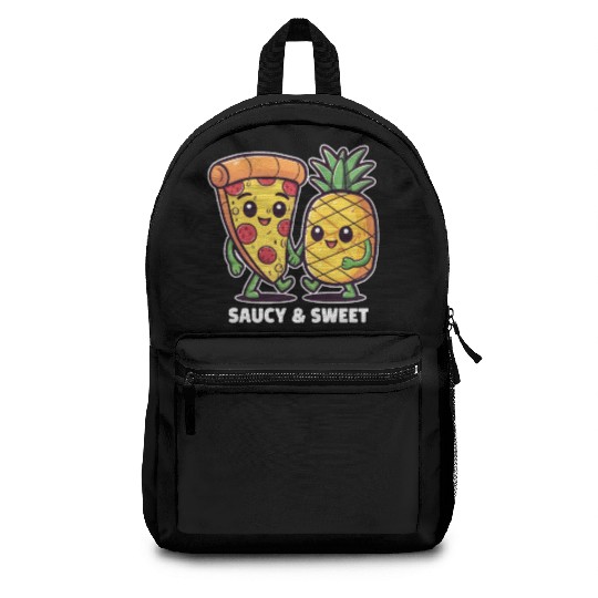 Funny Cute Kawaii Pizza Pineapple Friends Saucy Backpacks