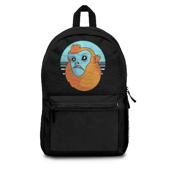 Funny Monkey Face Golden Snub Nosed Monkey Backpacks