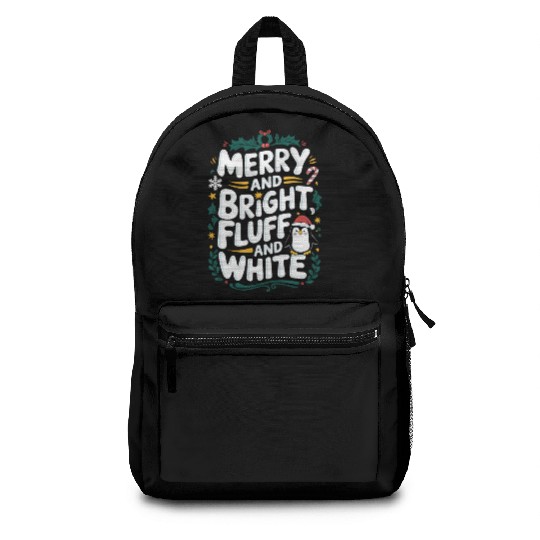 Merry And Bright, Fluff And White Penguin Backpacks