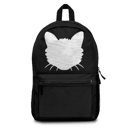 Cat Face Silhouette Kitten Head Outline Outline Backpacks