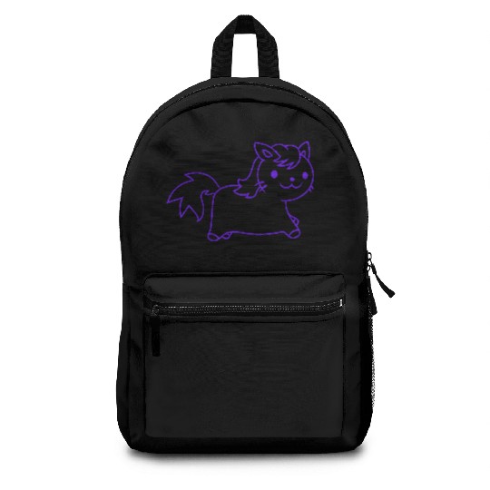 Little Pony Cat Face Little Small Horse Riding Fun Backpacks