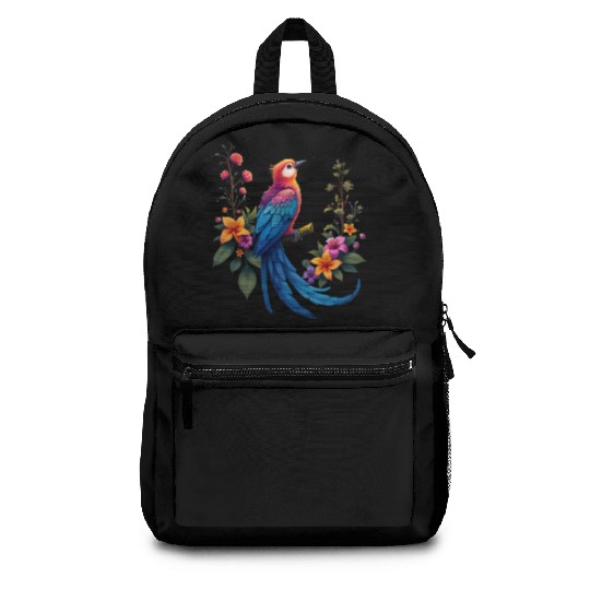 Fantastical Bird Of Paradise Painting Backpacks