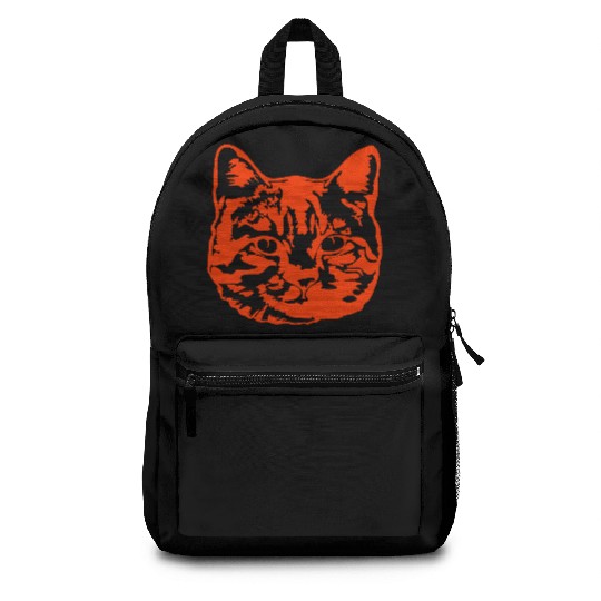 Cool Pretty Cat Head Realistic Looking Face Design Backpacks