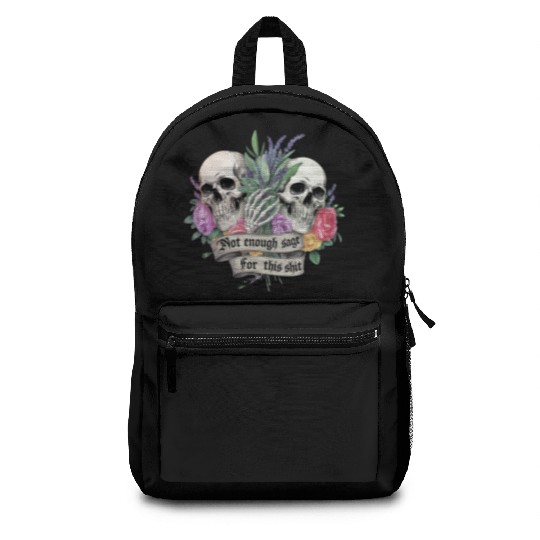 Bold Gothic Skulls & Sage Art | Dark Humor Backpacks