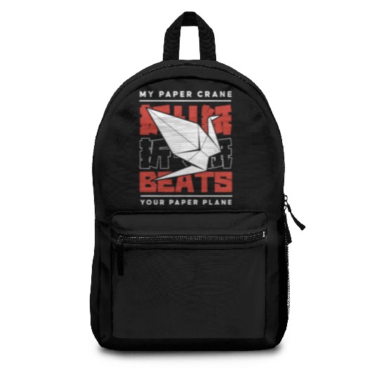 My Paper Crane Beats Your Paper Plane Owl Folding Backpacks