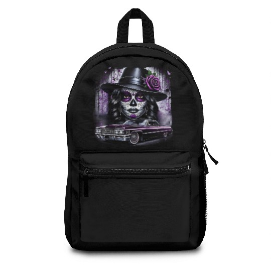 lowrider catrina Sugar skull Backpacks