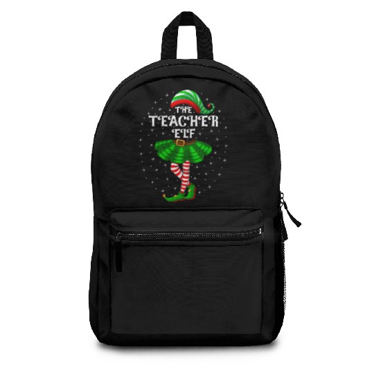 The Teacher Elf Christmas Backpacks