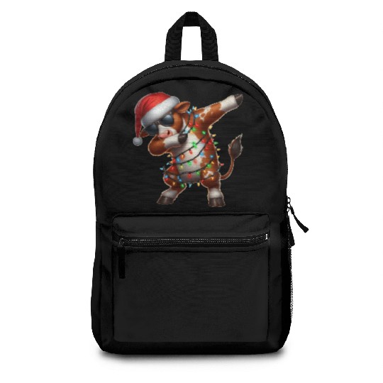 Dabbing Hereford Cattle Farmer Sunglasses Backpacks